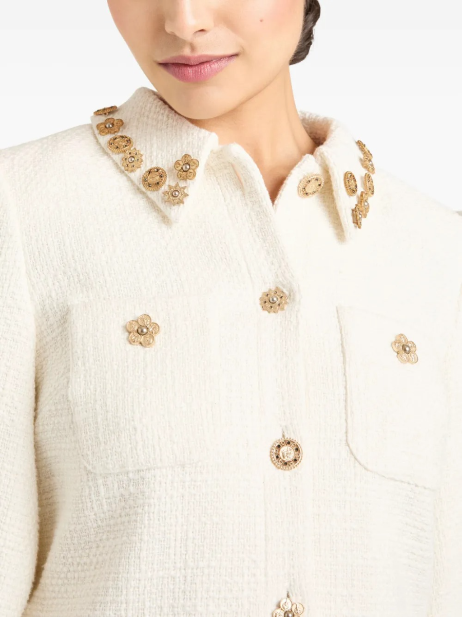 Embellished Puff Sleeve Jacket