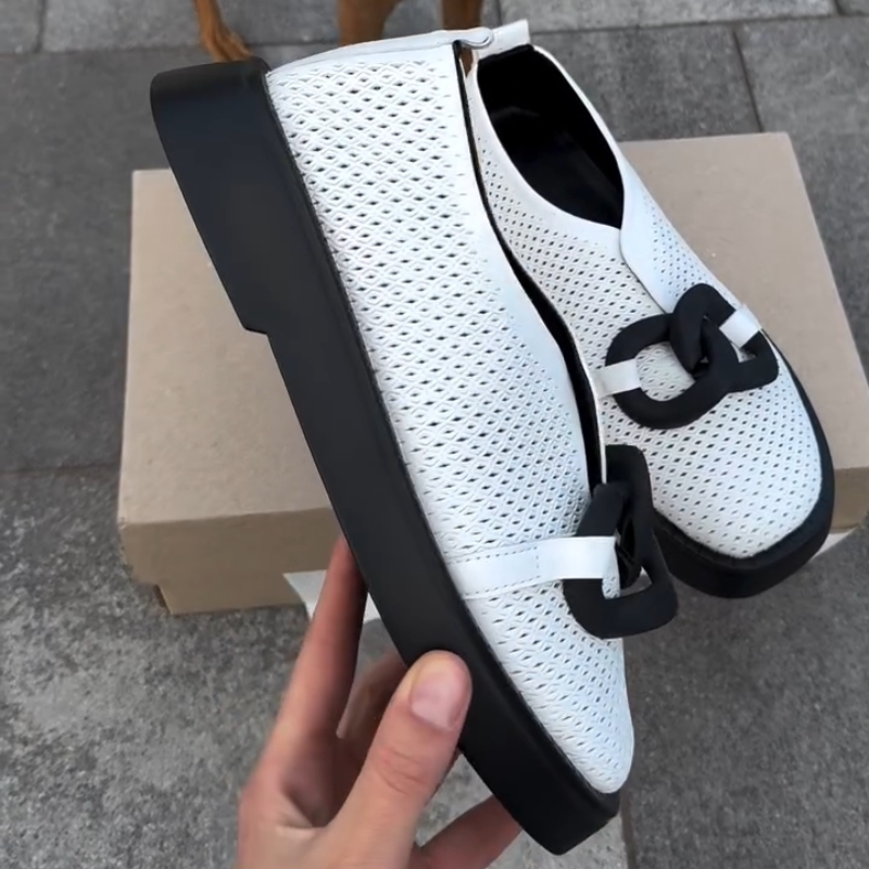 Women's Leather Perforated Loafers