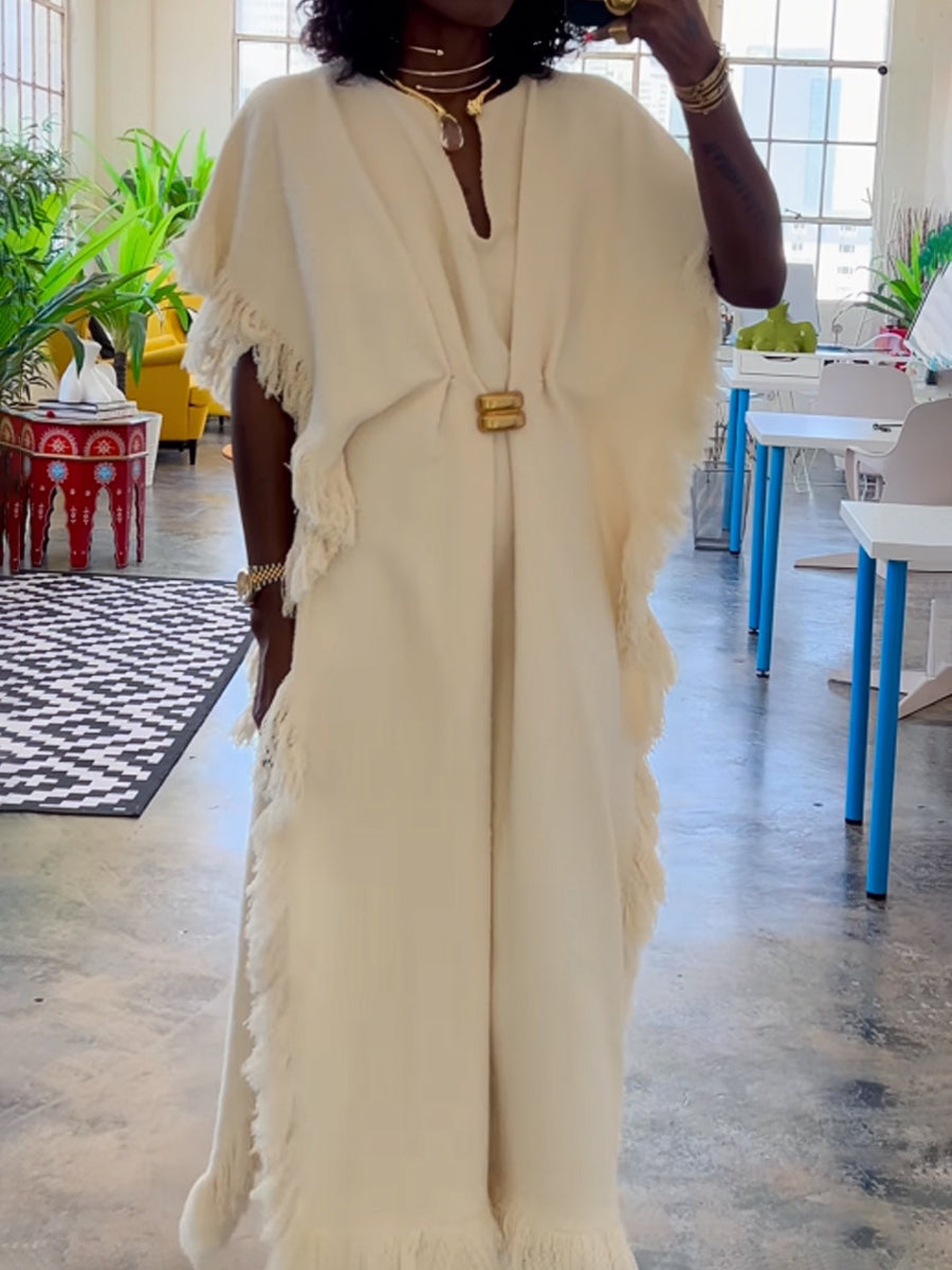 Tassel-edged Metal Decorative Dress