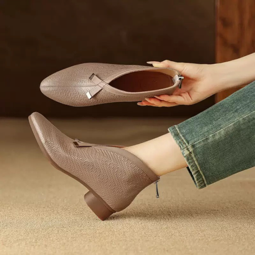 (⏰Last Day Promotion $7 OFF) Pointed Toe Chunky Heel Ankle Boots Fashion Boots