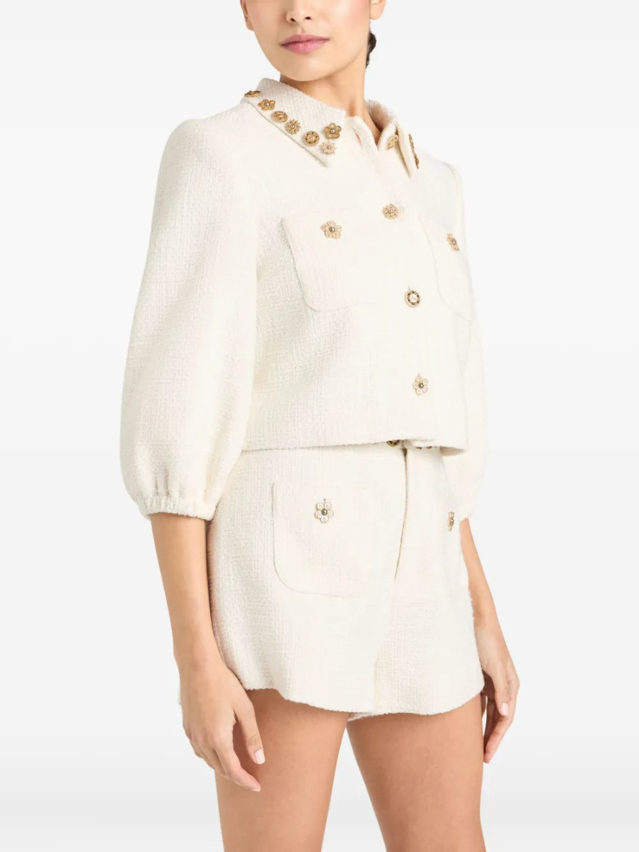 Embellished Puff Sleeve Jacket