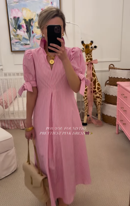 Pink Medium Length Dress