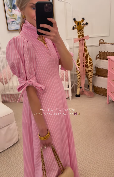 Pink Medium Length Dress