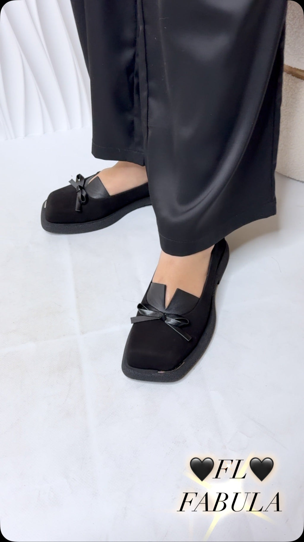 Women's Bow Square-toe Shoes
