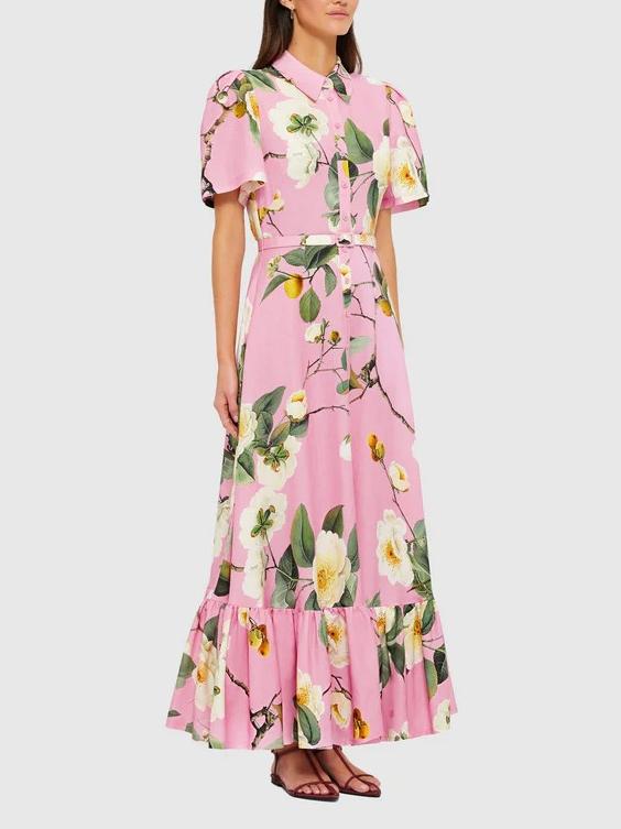 Short Sleeve Midi Dress