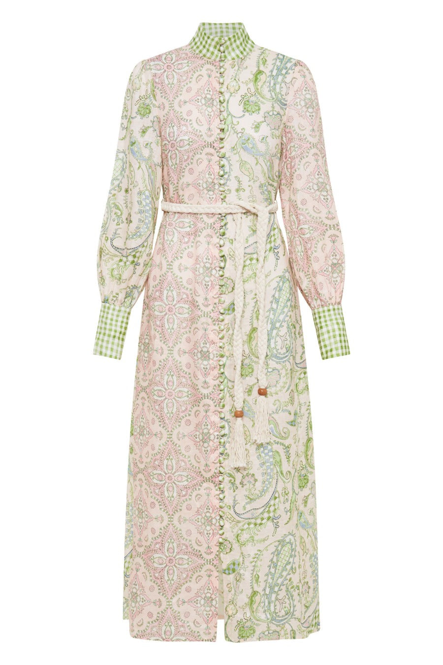 Spliced Print Design Midi Dress