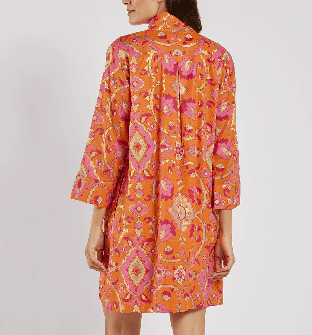 Women's Orange Pattern Dress