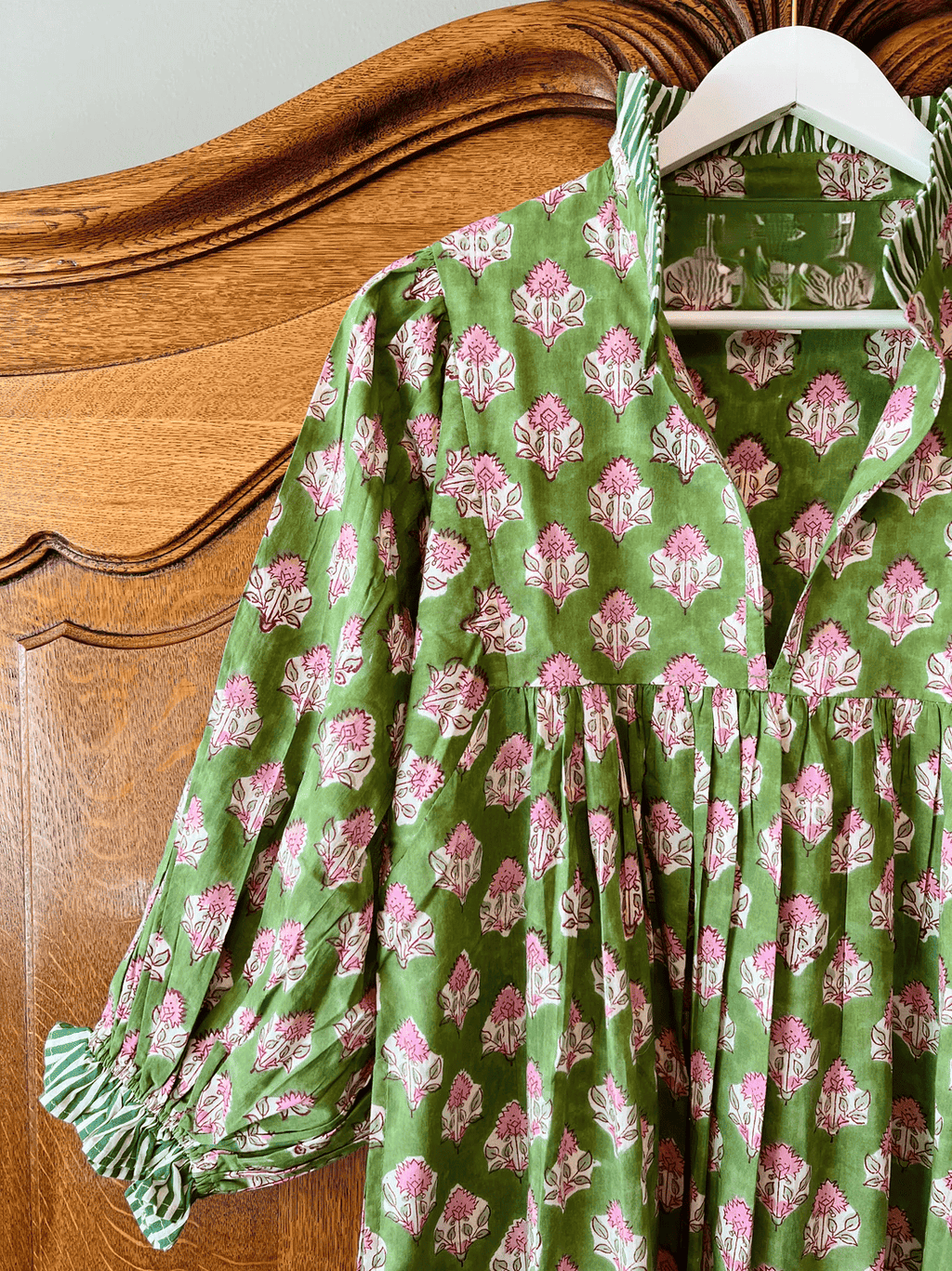 Ladies Green Flower Flower Sunshine Skirt