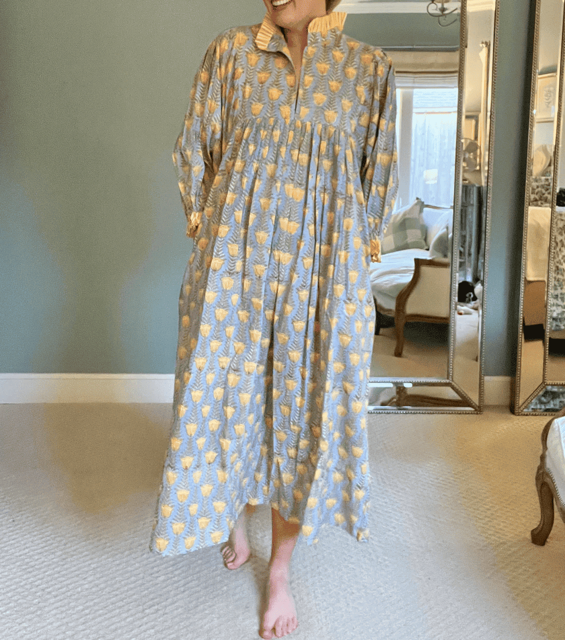 Ladies Green Flower Flower Sunshine Skirt