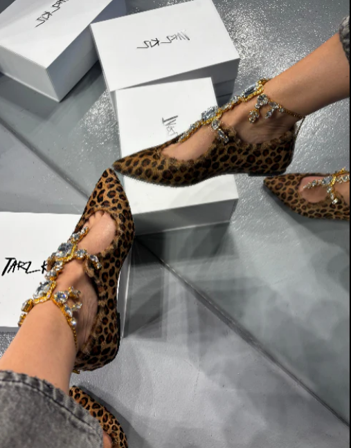 Baroc Leopard-Print Ballet Shoes