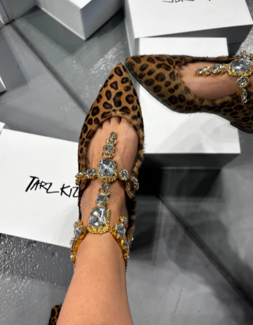 Baroc Leopard-Print Ballet Shoes