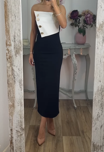 Women's Explosive Strapless Split Skirt