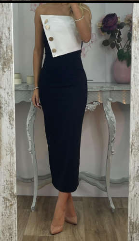 Women's Explosive Strapless Split Skirt