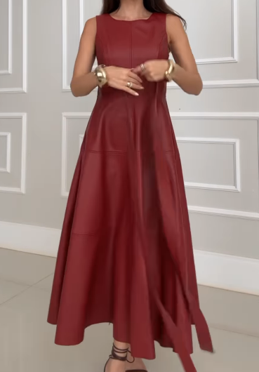 Women's Leather Belt Skirt