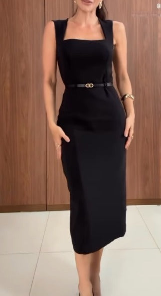 Women's Wide Shoulder Strap Dress