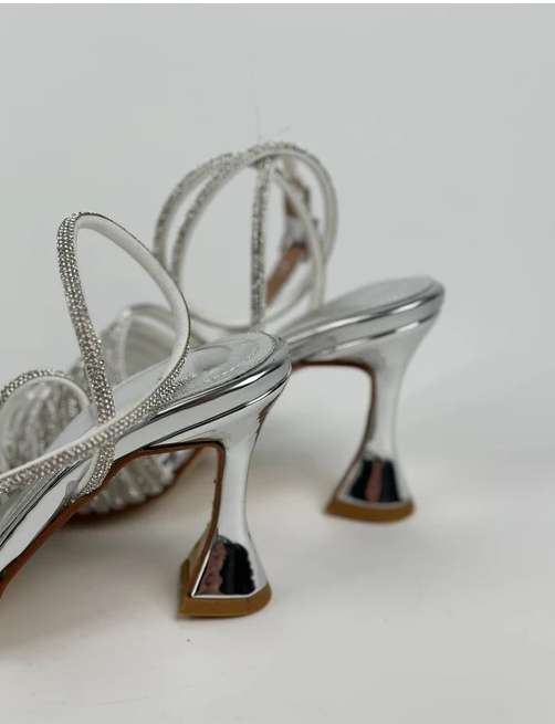 Women's New Area Silver Sandals
