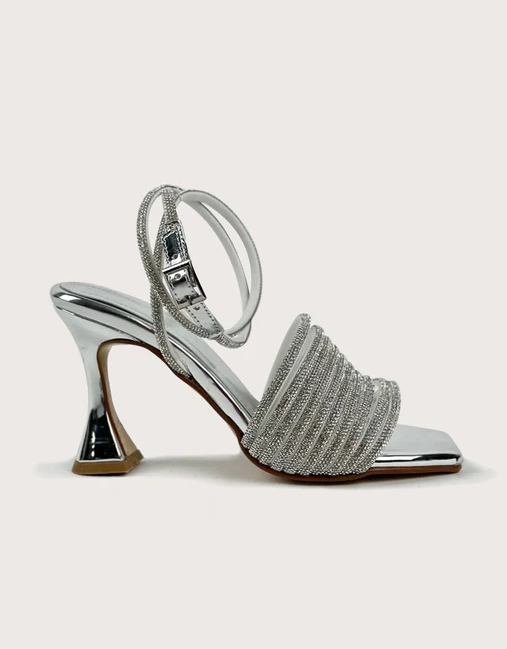 Women's New Area Silver Sandals