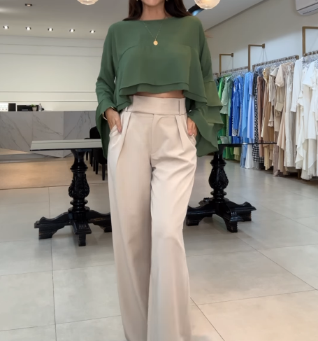 Women's Shirt And West Asia Pant Set