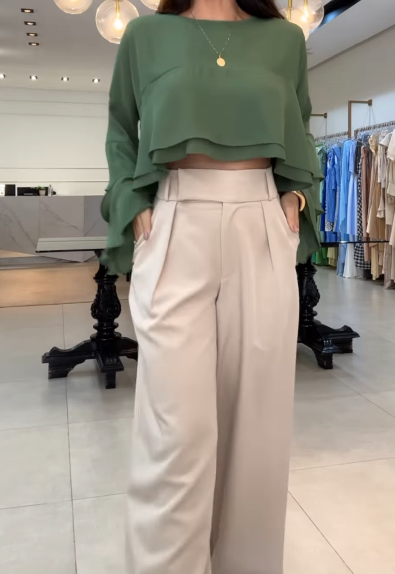 Women's Shirt And West Asia Pant Set