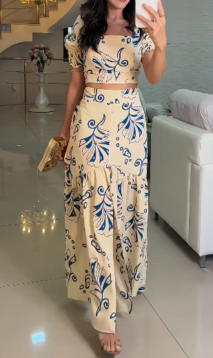 Women's New Printed Two-piece Set