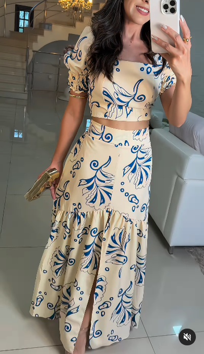 Women's New Printed Two-piece Set