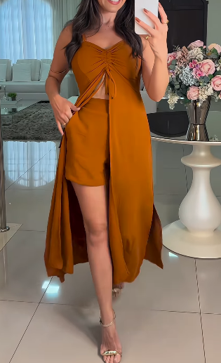 Women's Orange Strap Suit