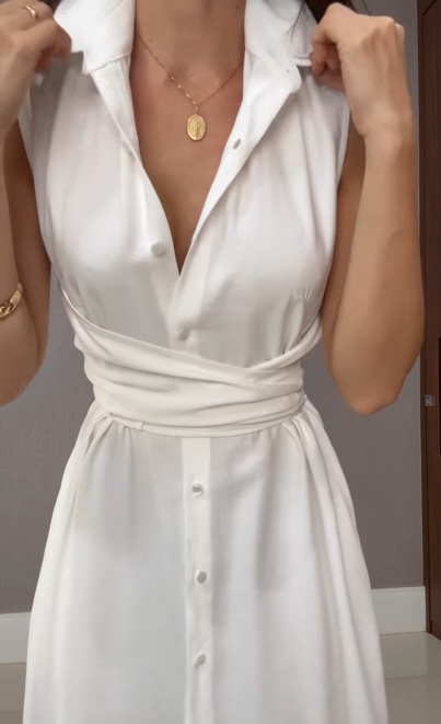 Sandra Belted Shirt Dress