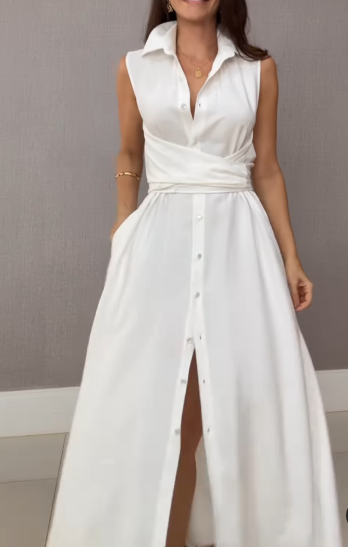 Sandra Belted Shirt Dress