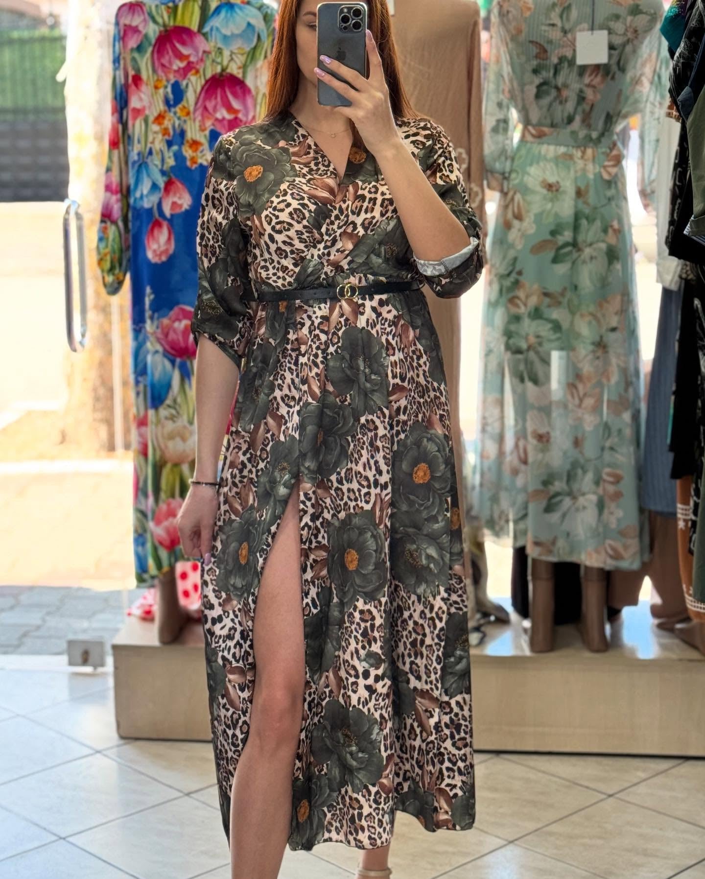 Women's Floral-Print Split Skirt