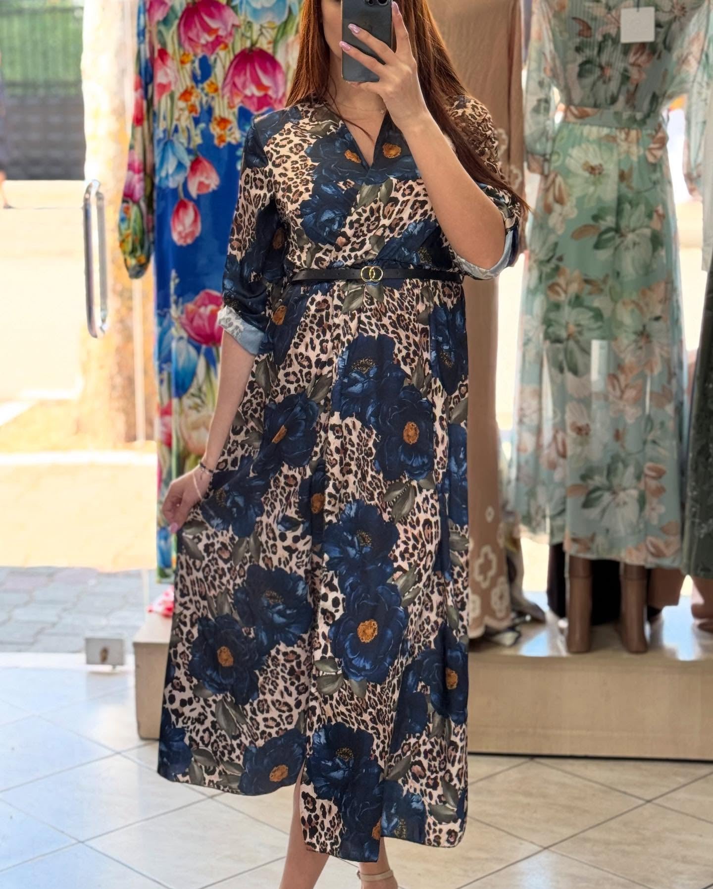 Women's Floral-Print Split Skirt