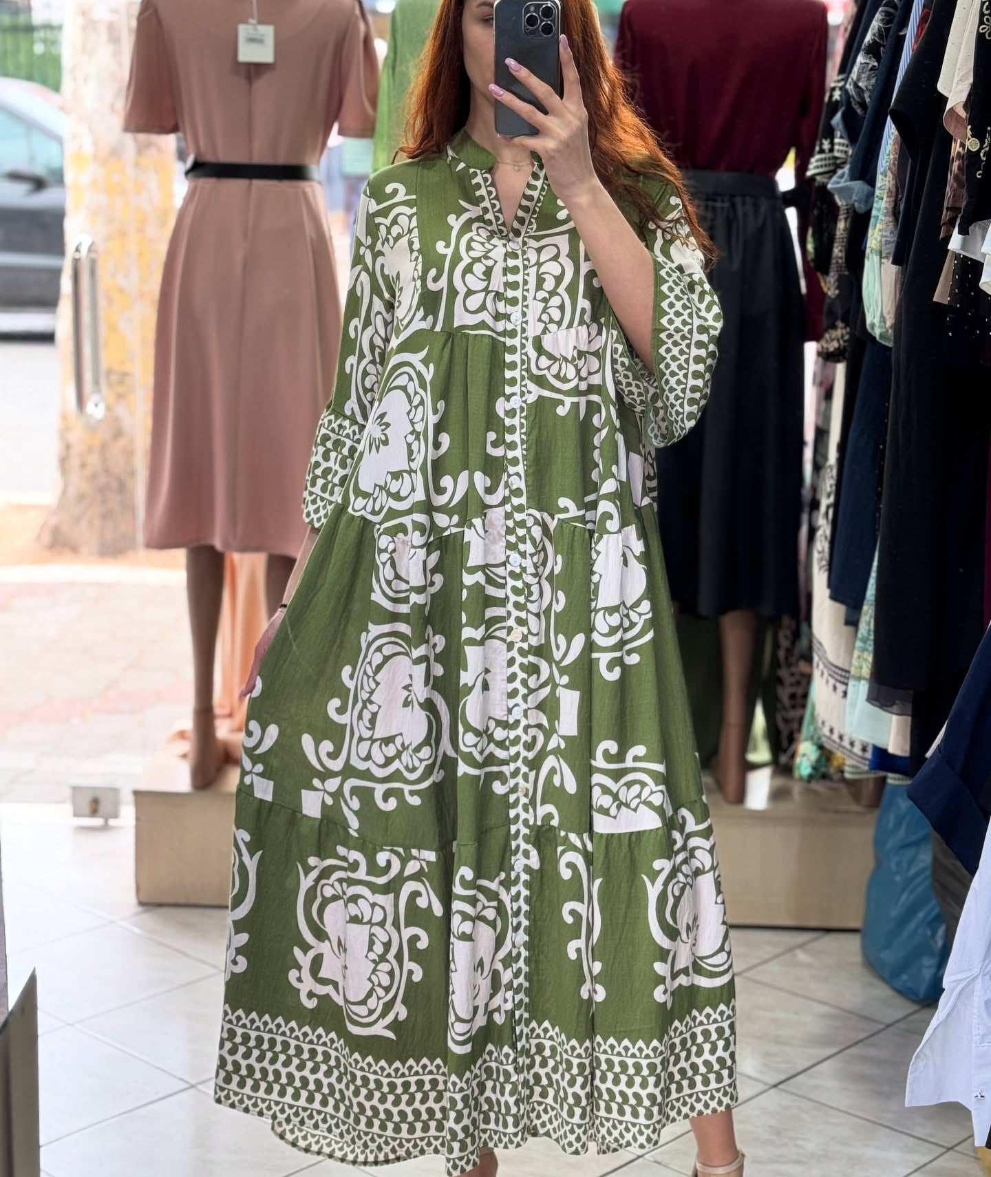 Women's V-neck Vintage Dress