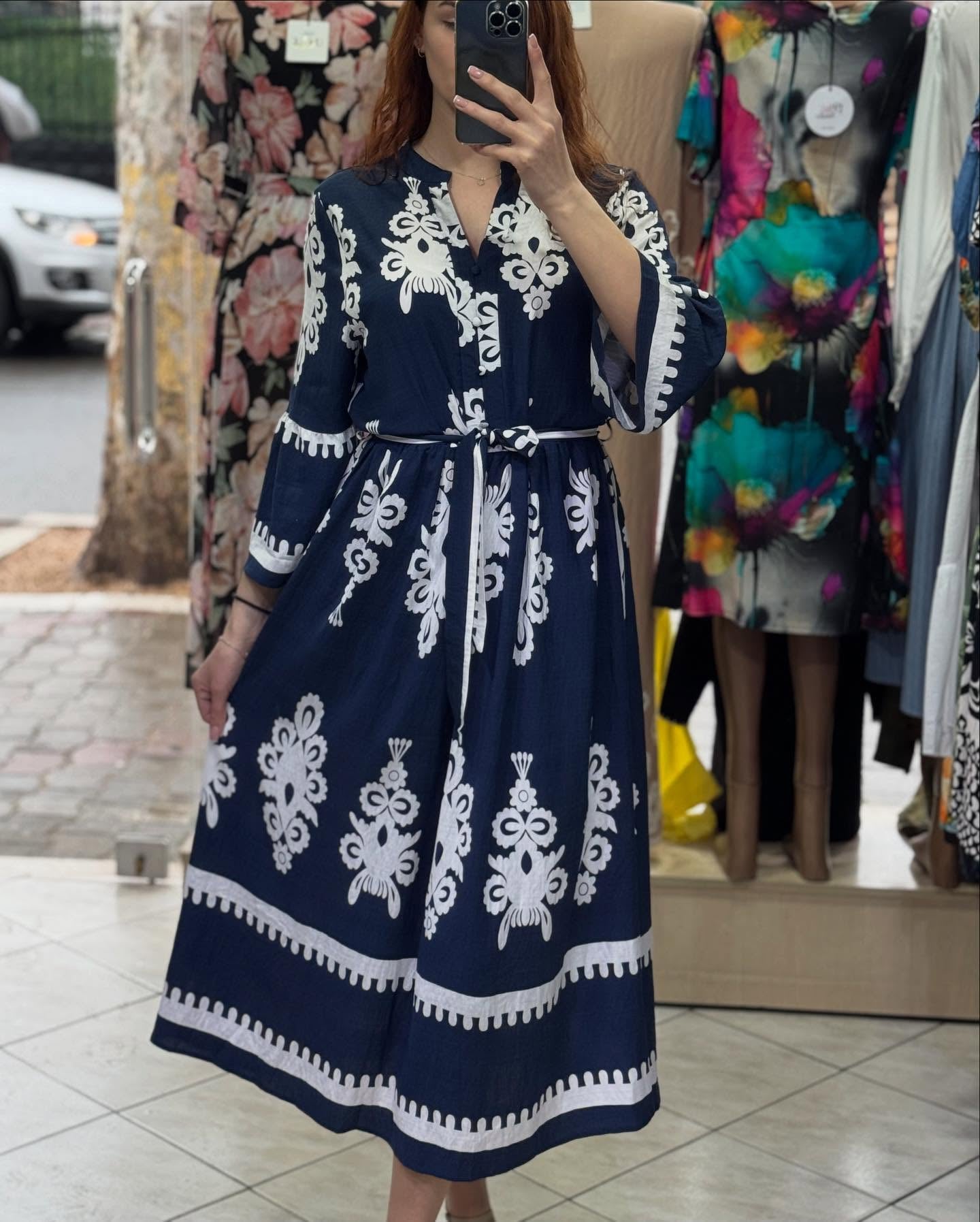Vintage Printed Dress