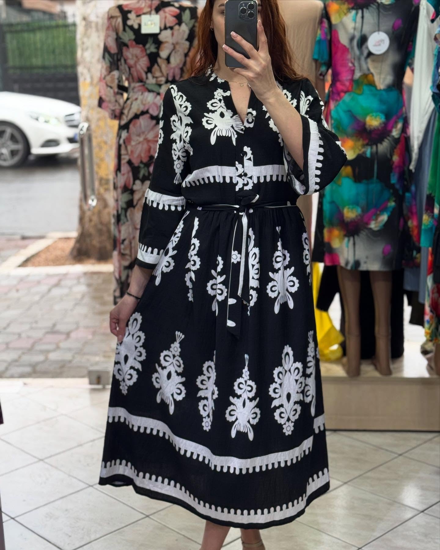 Vintage Printed Dress