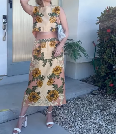 Women's Flower Embroidered Suit