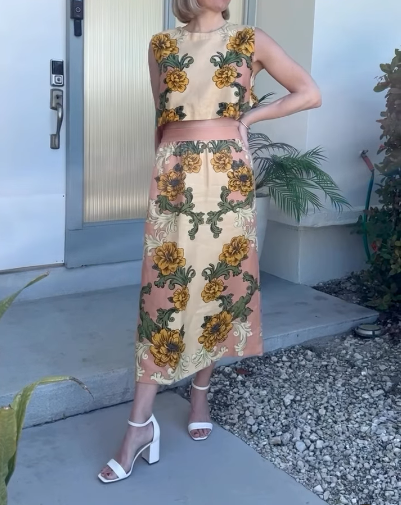 Women's Flower Embroidered Suit