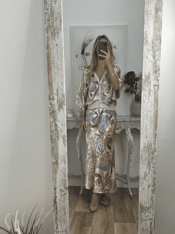 Summer New Printed Skirt Suit