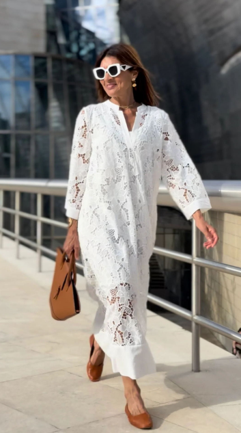 White Loose Long Dress
