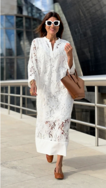 White Loose Long Dress