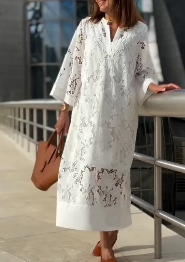 White Loose Long Dress