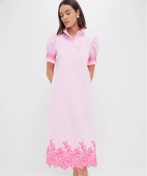 Pink Embroidered Eliz Dress