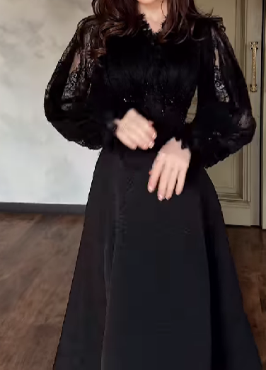 Black Swan Lace Dress