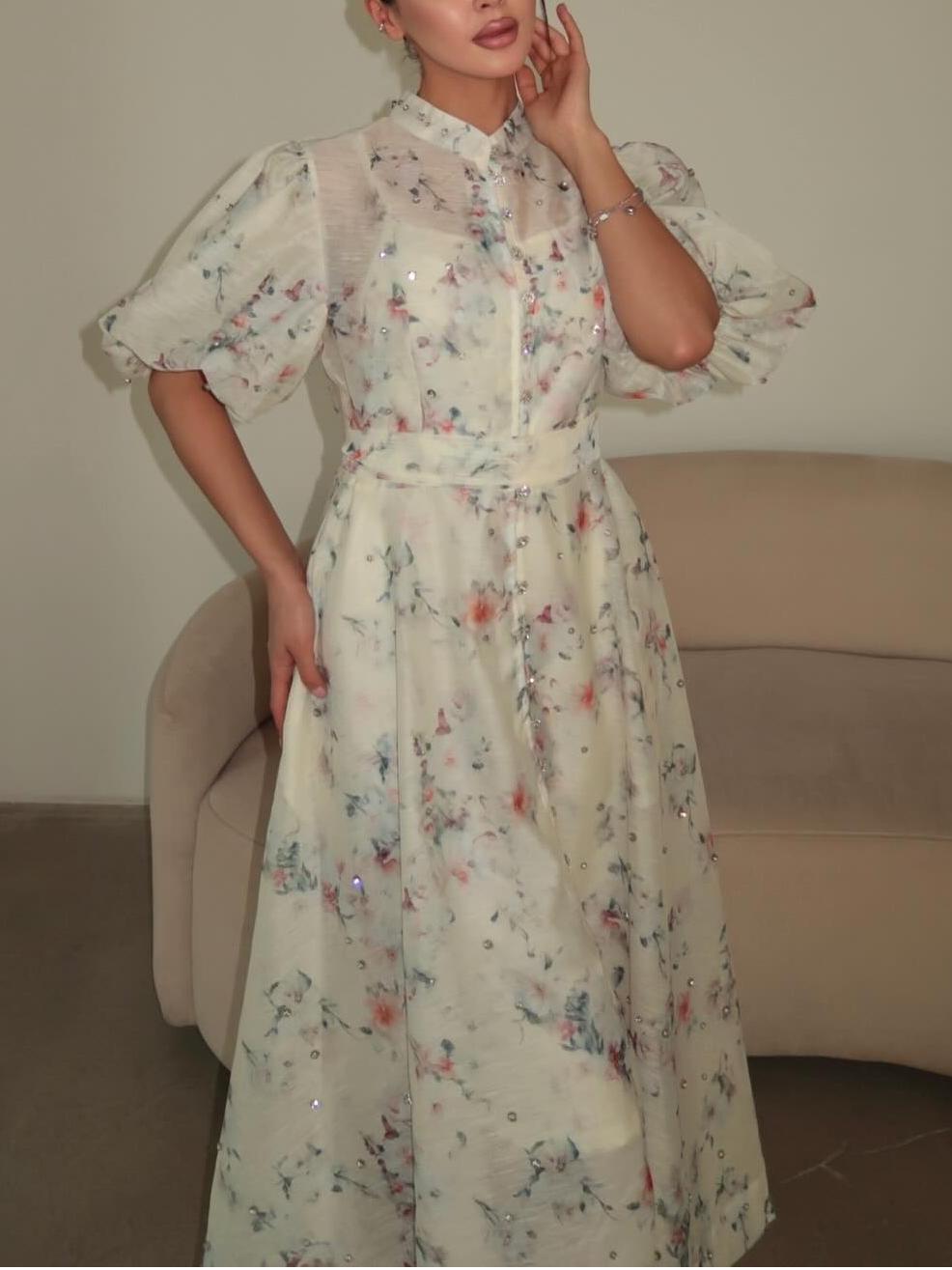 Short Sleeve Elegant Soft Midi Dress