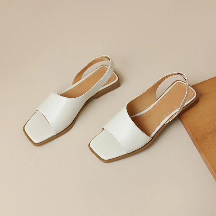 Open Toe Block Heels Flats Sandals