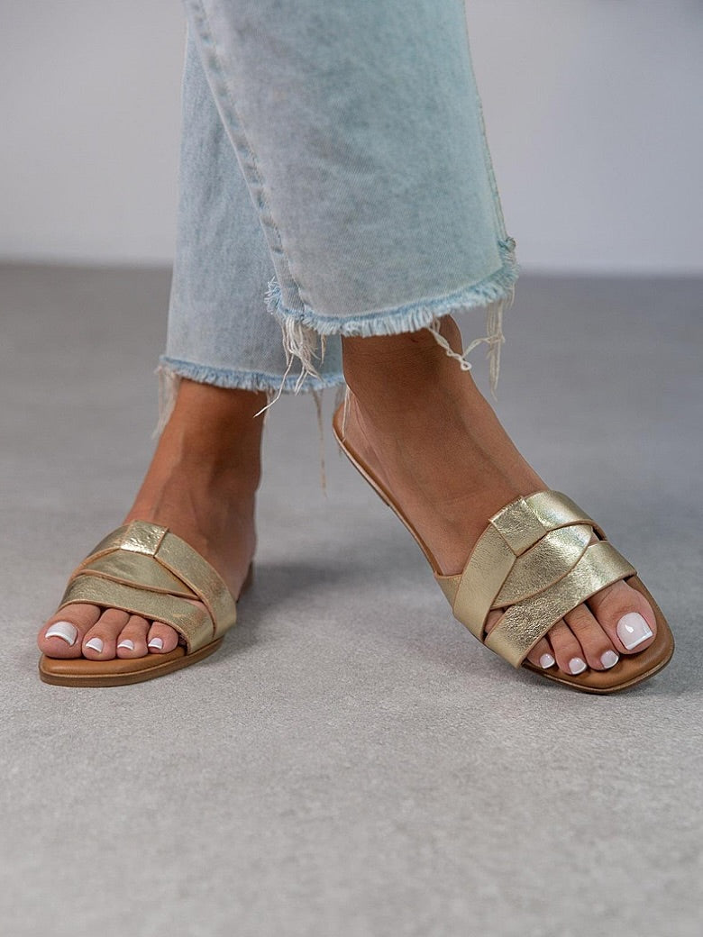 Low Heel Woven Sandals