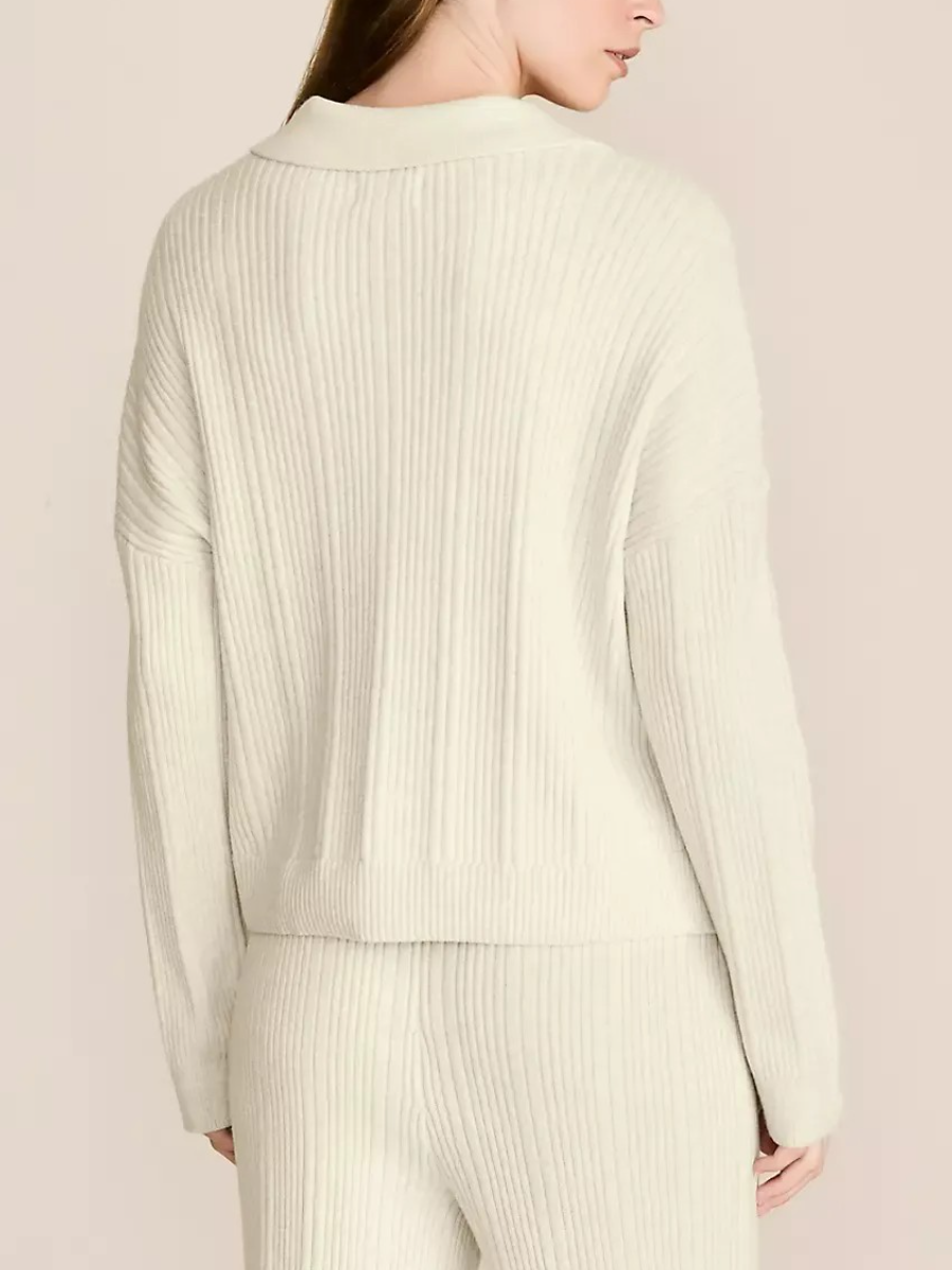 Heathered Ribbed Collared Set