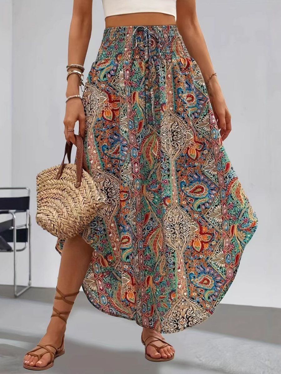 Boho Printed Casual Skirt