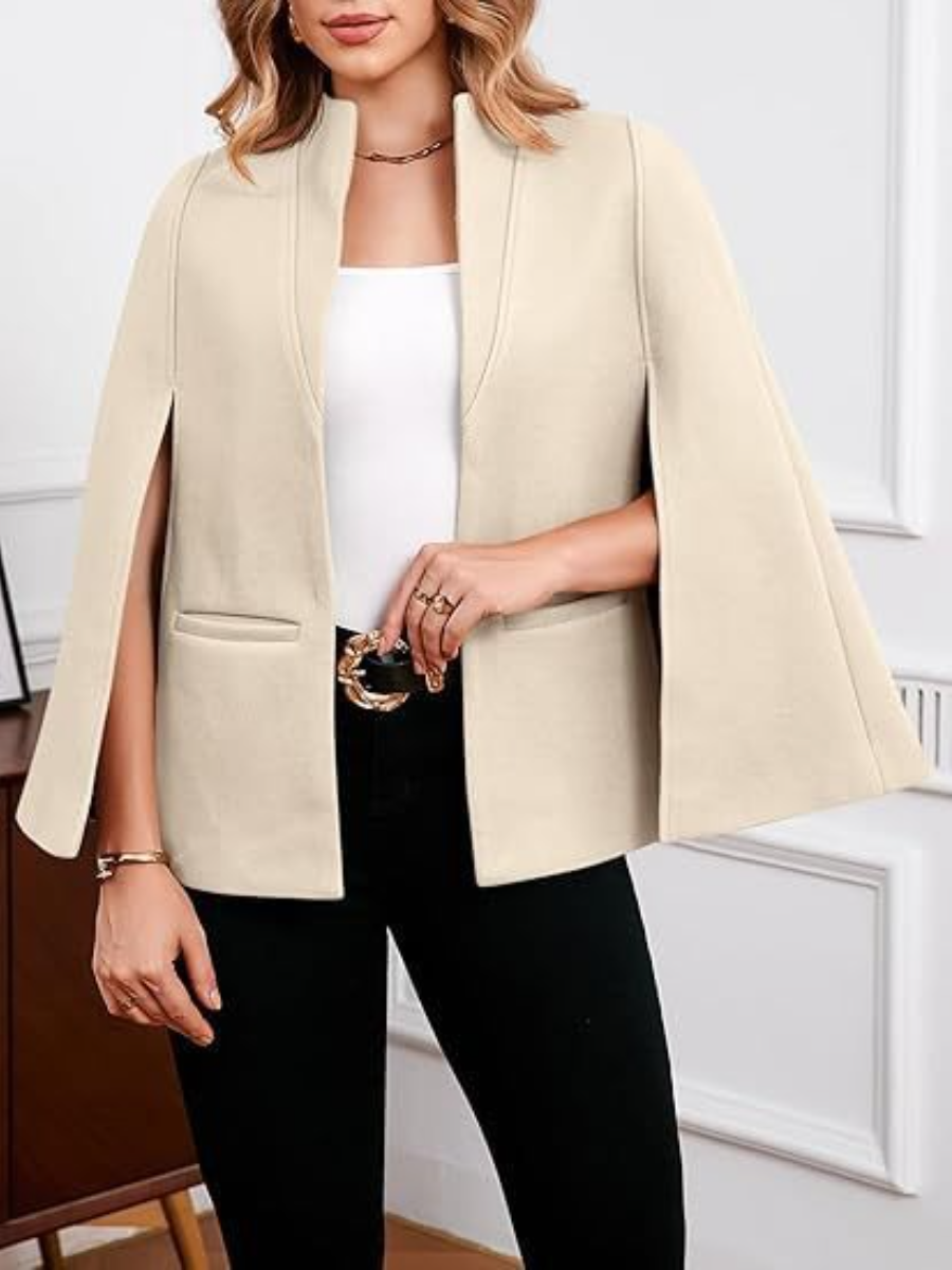 Stand Collar Open Front Fall jacket
