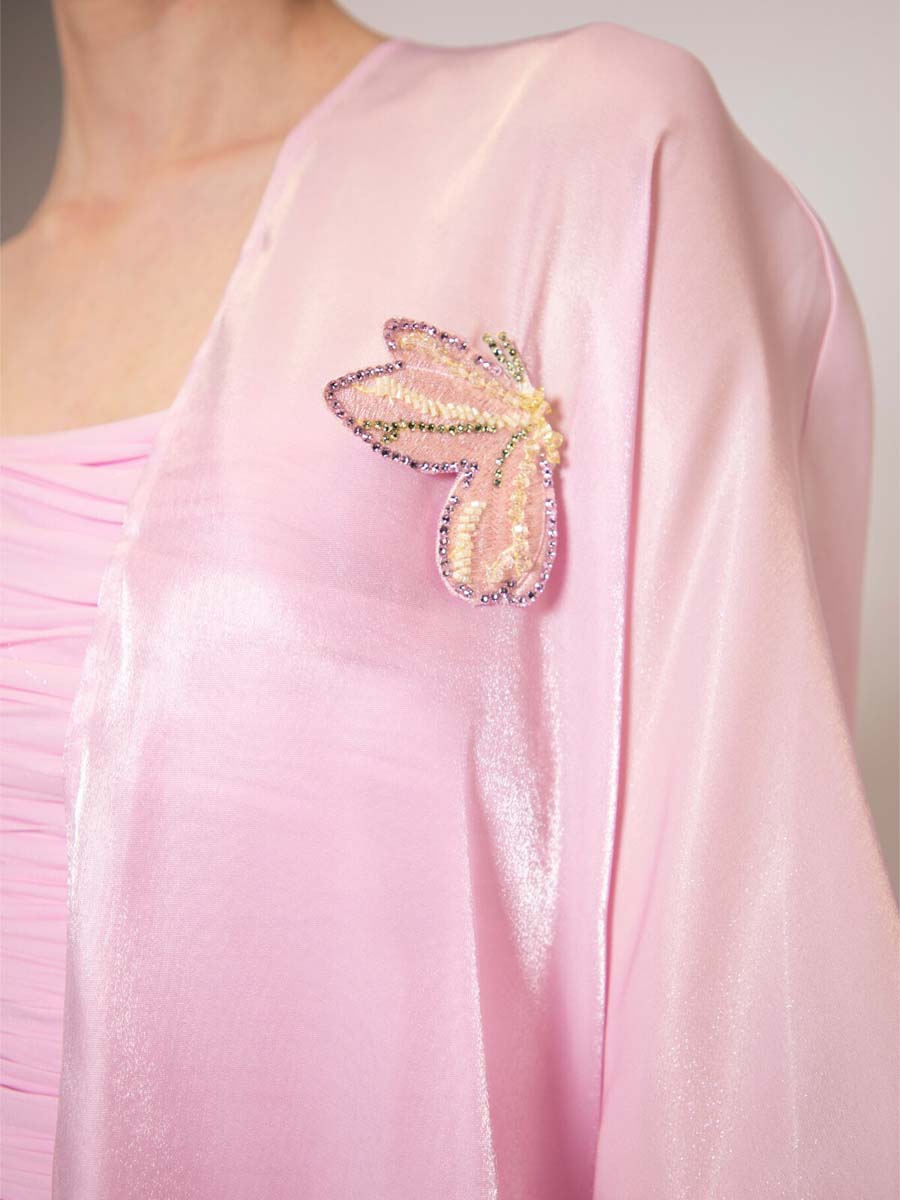 Elegant Butterfly Decorated Cardigan & Dress