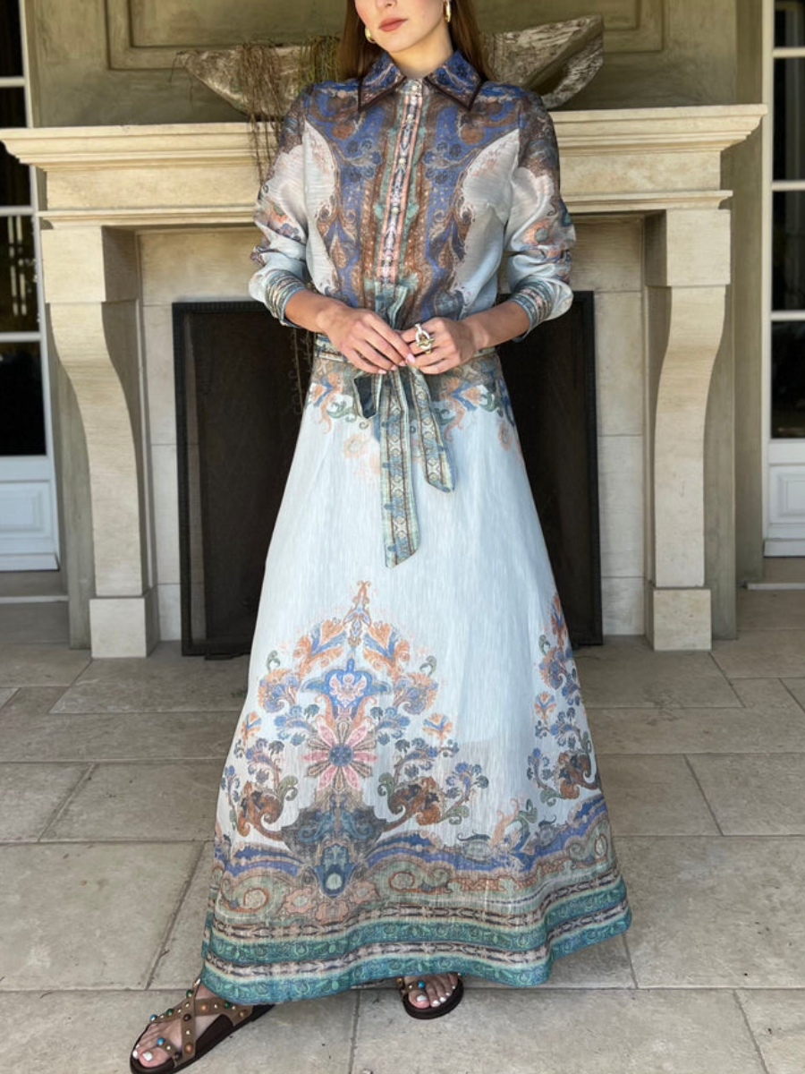 Katherine Long Sleeve Button Down Set Dress