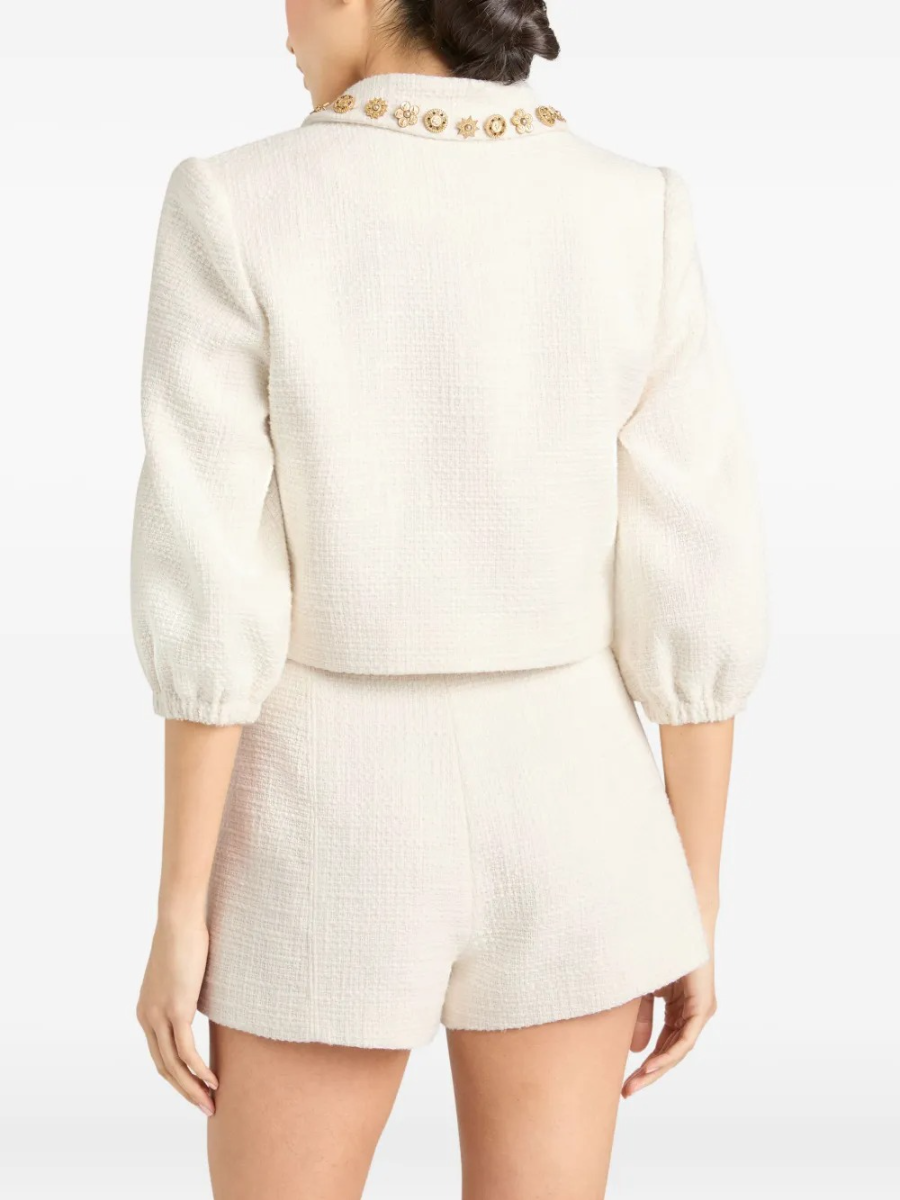 Embellished Puff Sleeve Jacket